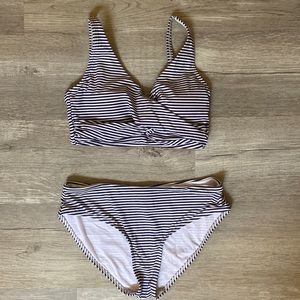 Nip Tuck swim bikini set nautical stripes